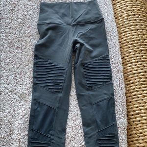 Grey Alo Moto Leggings